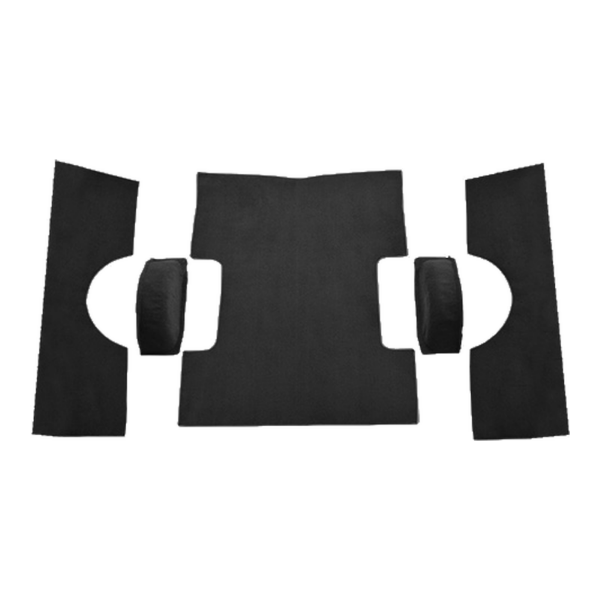 1976-1980 International Scout II Traveler 2DR Cargo Area Cutpile Carpet Flooring 801 Black - ACC 801 Black