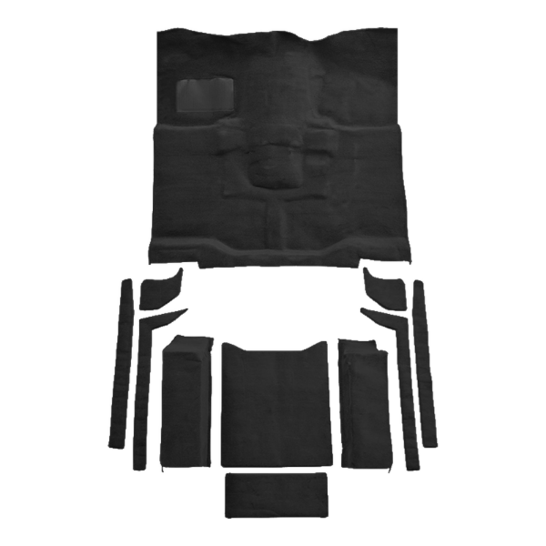 1976-1986 Jeep CJ7 Complete Cutpile Mass Carpet Flooring 801 Black - ACC 801 Black