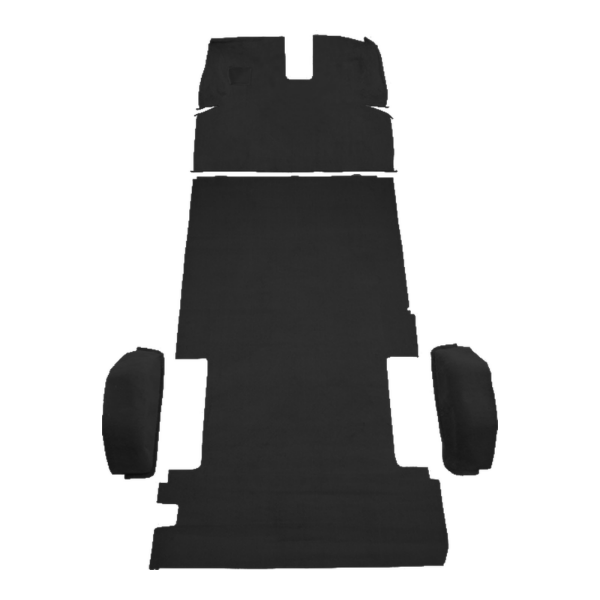 1978-1995 Chevrolet G30 Long Van Fits 127 Wheel Base Complete Cutpile Carpet Flooring 801 Black - ACC 801 Black