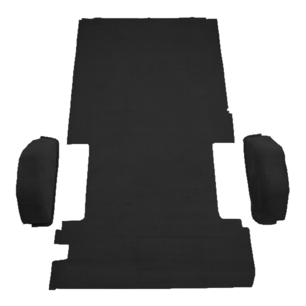 1978-1995 Chevrolet G30 Long Van Rear Fits 127 Wheel Base Cargo Area Cutpile Carpet Flooring 801 Black - ACC 801 Black