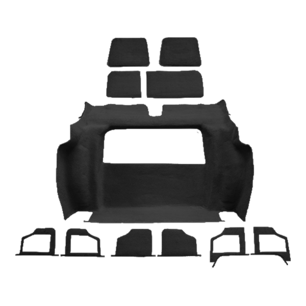 1979 Chevrolet Corvette Rear with 2 Compt Doors Cutpile Carpet Flooring 801 Black - ACC 801 Black