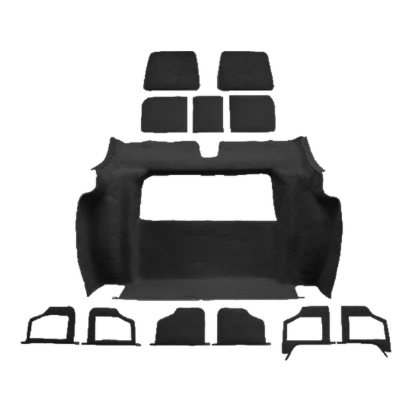 1979 Chevrolet Corvette Rear with 3 Compt Doors Cutpile Carpet Flooring 801 Black - ACC 801 Black