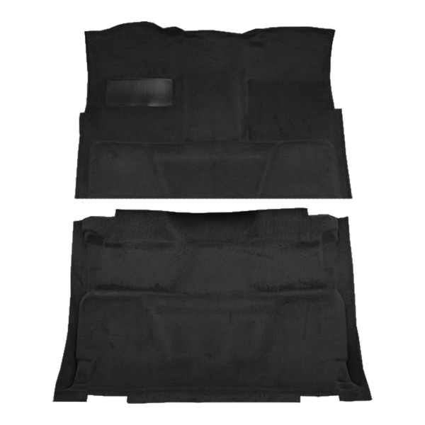 1979-1980 GMC C3500 Crew Cab 2WD Auto/3spd Column Shift Cutpile Carpet Flooring 801 Black - ACC 801 Black