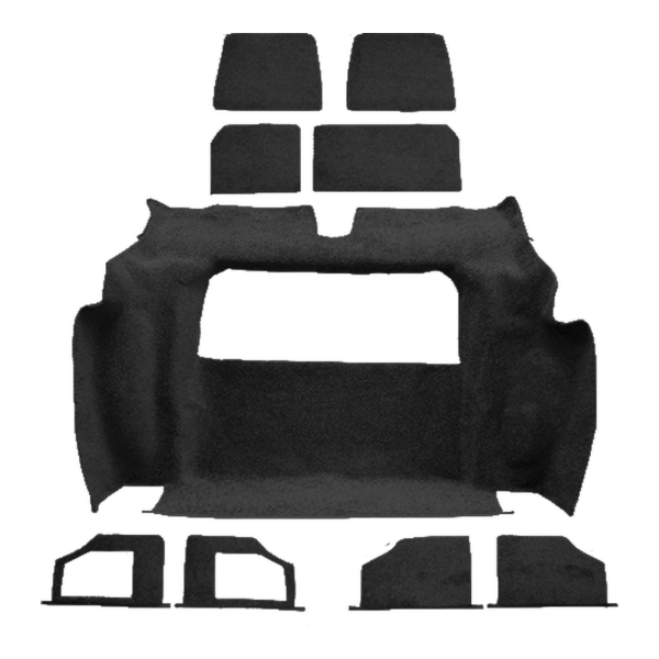 1981-1982 Chevrolet Corvette Rear Cutpile Carpet Flooring 801 Black - ACC 801 Black