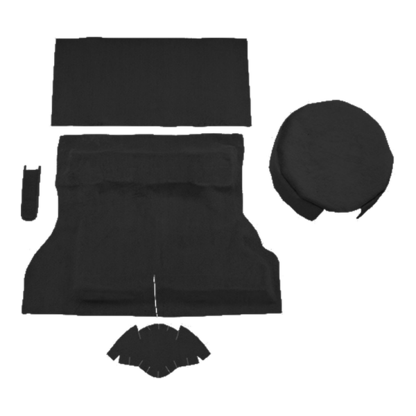 1981-1983 American Motors Eagle SX4 2DR Lift Back Cargo Area Cutpile Carpet Flooring 801 Black - ACC 801 Black