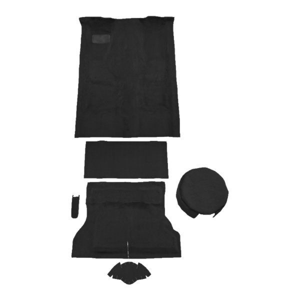 1981-1983 American Motors Eagle SX4 2DR Lift Back Complete Cutpile Carpet Flooring 801 Black - ACC 801 Black
