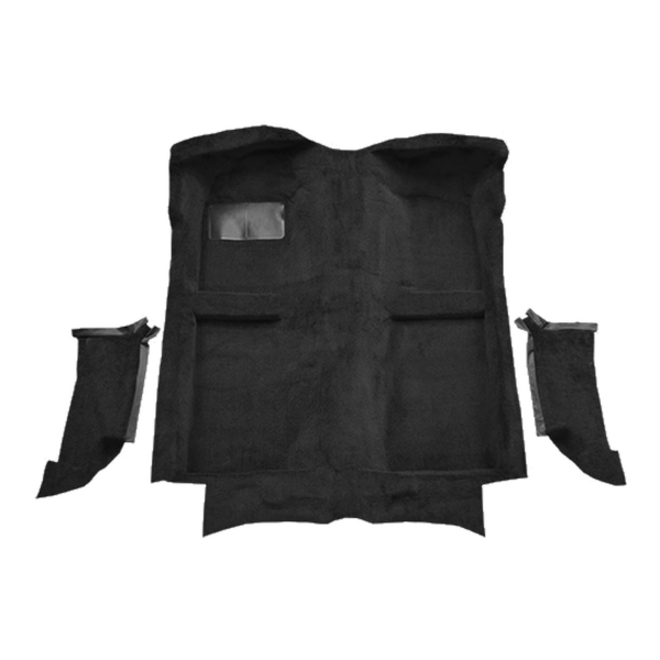 1983-1989 Ford Mustang Convertible with Molded Quarter Panels Cutpile Carpet Flooring 801 Black - ACC 801 Black