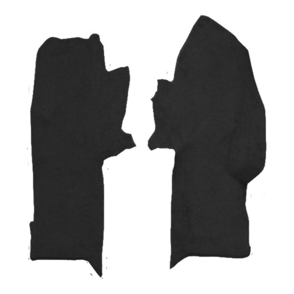 1984-1989 Chevrolet Corvette Console Strip 2pc Cutpile Carpet Flooring 801 Black - ACC 801 Black