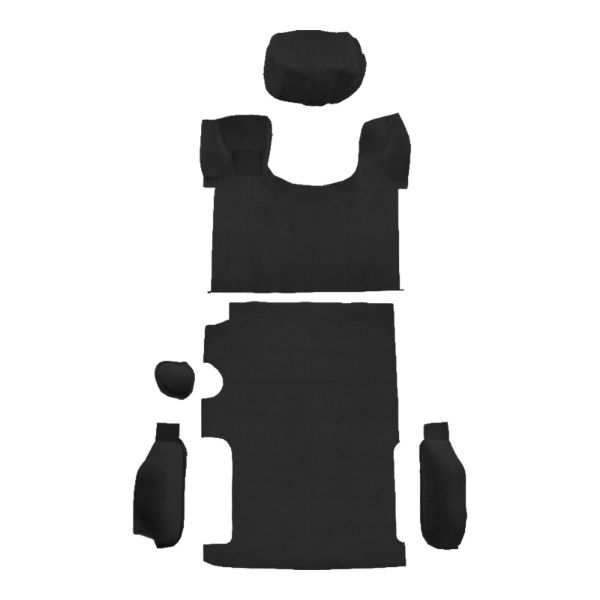 1985-1994 GMC Safari Complete with Engine Cover Cutpile Carpet Flooring 801 Black - ACC 801 Black