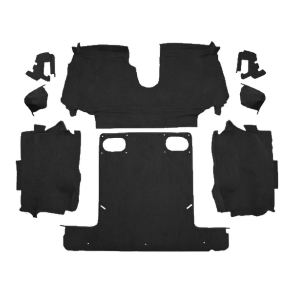 1986-1989 Chevrolet Corvette Convertible Rear Cutpile Mass Carpet Flooring 801 Black - ACC 801 Black