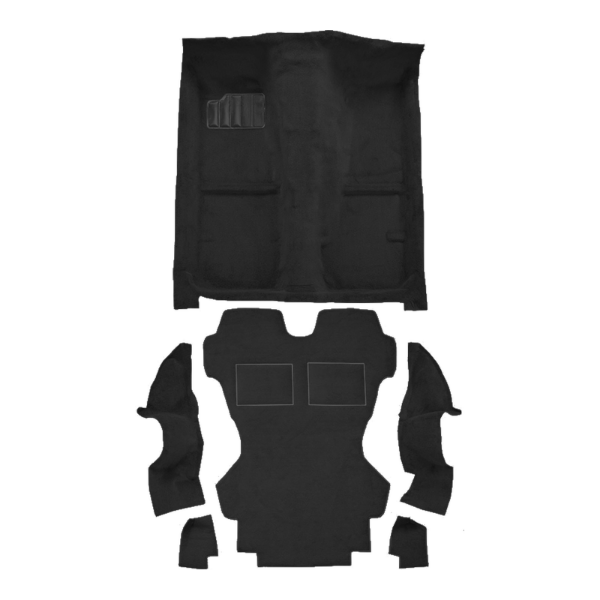 1986-1991 Mazda RX-7 Coupe 2 Seater Complete Cutpile Carpet Flooring 801 Black - ACC 801 Black