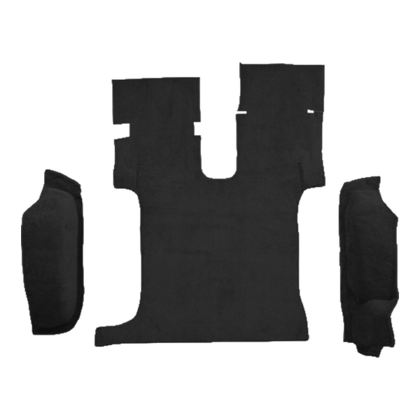 1986-1995 Suzuki Samurai Cargo Area w/o Roll Bar Cutout Cutpile Carpet Flooring 801 Black - ACC 801 Black