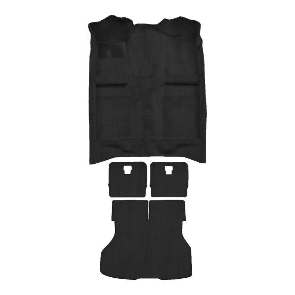 1987-1993 Ford Mustang Hatchback Complete Cutpile Carpet Flooring 801 Black - ACC 801 Black