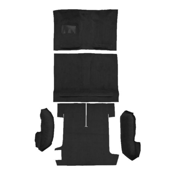 1987-1995 Nissan Pathfinder Complete Cutpile Carpet Flooring 801 Black - ACC 801 Black