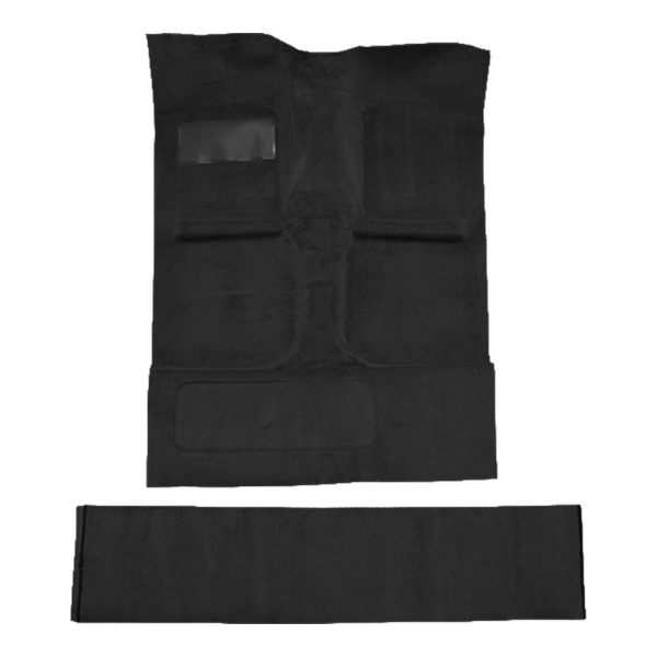 1988-1993 Mazda B2200 Ext Cab with Jack Box Material Cutpile Carpet Flooring 801 Black - ACC 801 Black