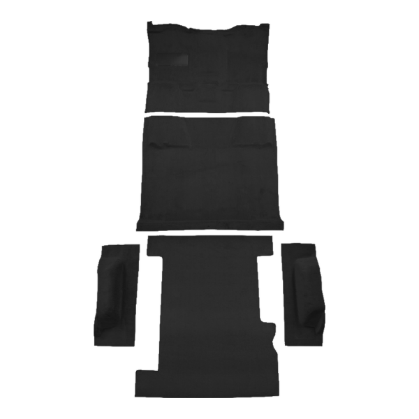 1989-1991 GMC R2500 Suburban 2WD Auto Complete Cutpile Carpet Flooring 801 Black - ACC 801 Black