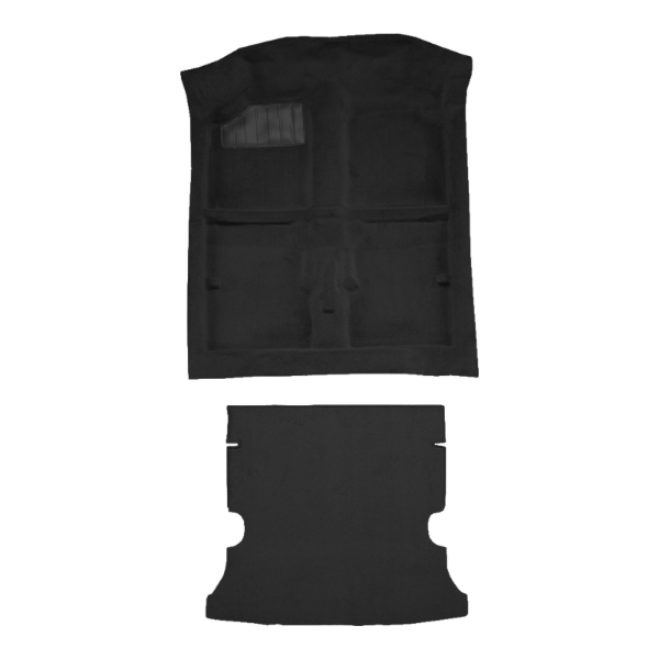 1989-1994 Geo Metro 2DR Hatchback w/o Split Rear Seat Complete Cutpile Carpet Flooring 801 Black - ACC 801 Black