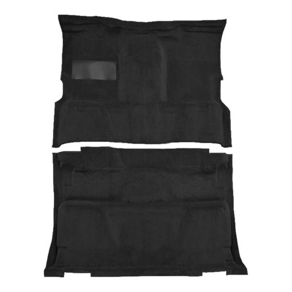 1990-1991 GMC C3500 Crew Cab 2WD 4spd Floor Shift Cutpile Carpet Flooring 801 Black - ACC 801 Black