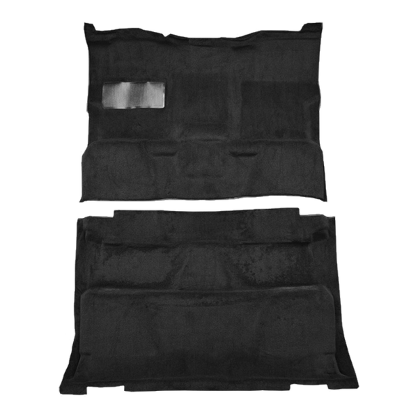 1990-1991 GMC C3500 Crew Cab 2WD Auto/3spd Column Shift Cutpile Carpet Flooring 801 Black - ACC 801 Black