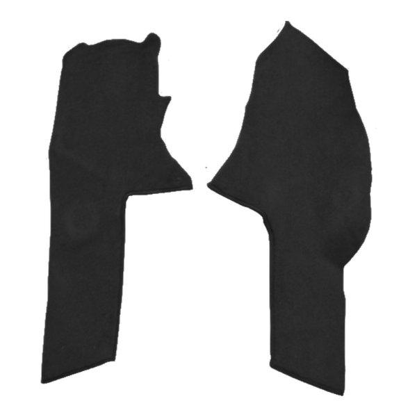 1990-1993 Chevrolet Corvette Console Strip 2pc Cutpile Carpet Flooring 801 Black - ACC 801 Black