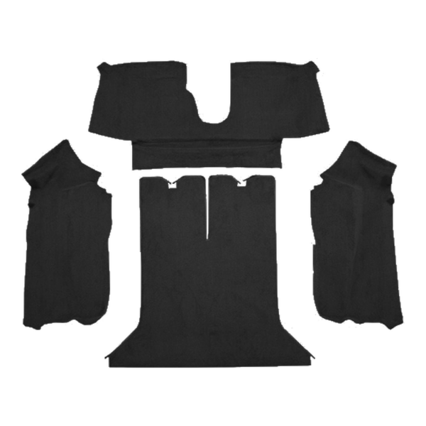 1990-1993 Chevrolet Corvette Coupe with 2 Door Latches Rear Cutpile Mass Carpet Flooring 801 Black - ACC 801 Black