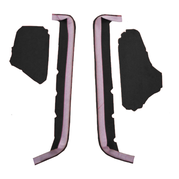 1990-1993 Chevrolet Corvette Door Panel Inserts 4pc Cutpile Carpet Flooring 801 Black - ACC 801 Black