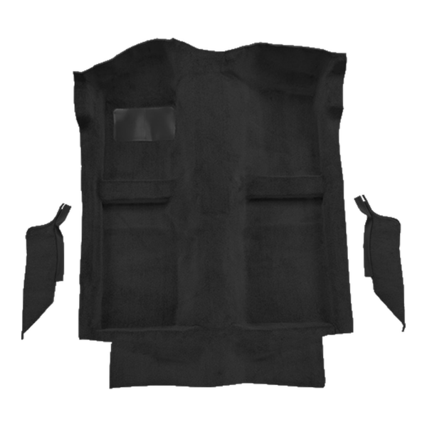 1990-1993 Ford Mustang Convertible with Die Cut Quarter Panels Cutpile Carpet Flooring 801 Black - ACC 801 Black