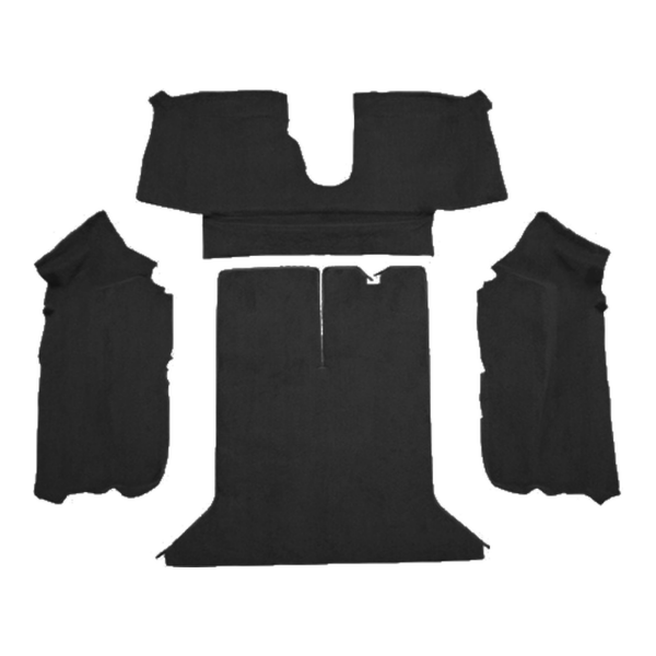 1992-1993 Chevrolet Corvette Coupe with 1 Door Latch Rear with Pad Cutpile Carpet Flooring 801 Black - ACC 801 Black