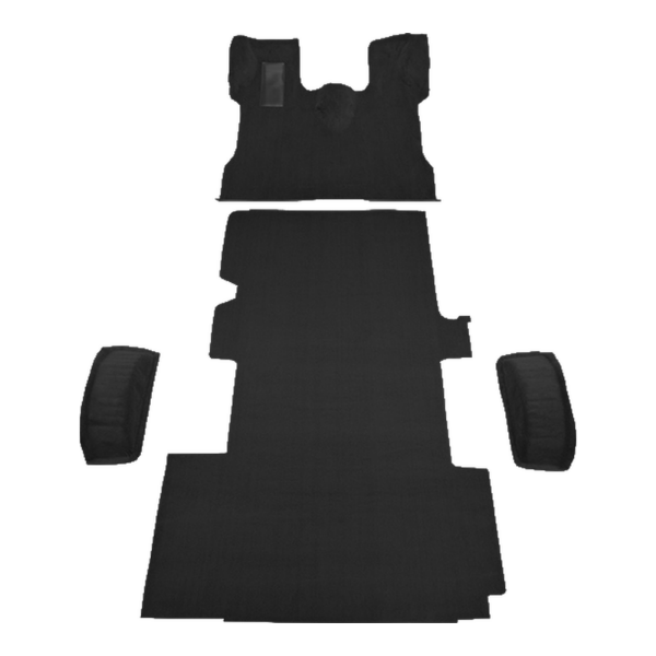 1992-1996 Ford E-350 Econoline Ext Fits Gas or Diesel Complete Cutpile Carpet Flooring 801 Black - ACC 801 Black