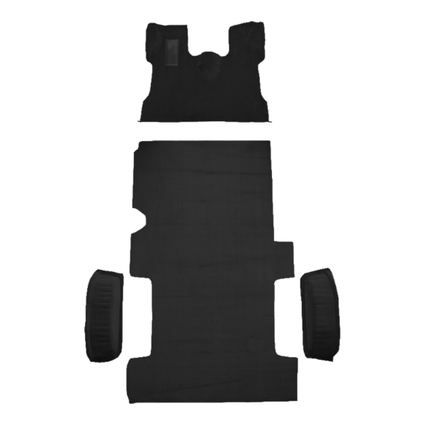 1992-1996 Ford E-350 Econoline Reg Fits Gas or Diesel Complete Cutpile Carpet Flooring 801 Black - ACC 801 Black