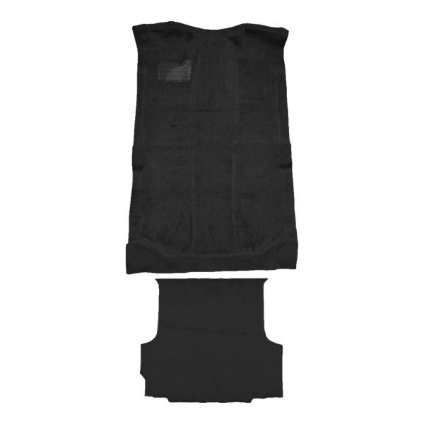1992-1998 GMC K2500 Suburban w/o Heat Vents Complete Cutpile Carpet Flooring 801 Black - ACC 801 Black