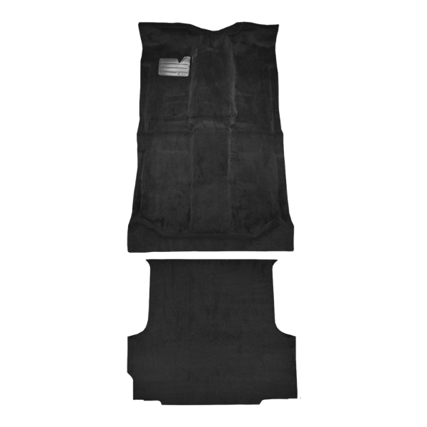 1992-1999 GMC K2500 Suburban with Heat Vents Complete Cutpile Carpet Flooring 801 Black - ACC 801 Black