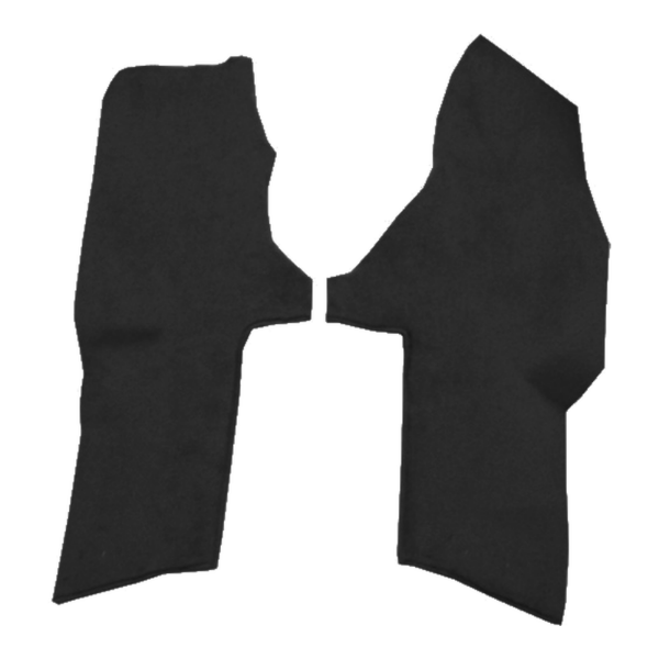 1994-1996 Chevrolet Corvette Console Strip 2pc Truvette Carpet Flooring T376 Black - ACC T376 Black