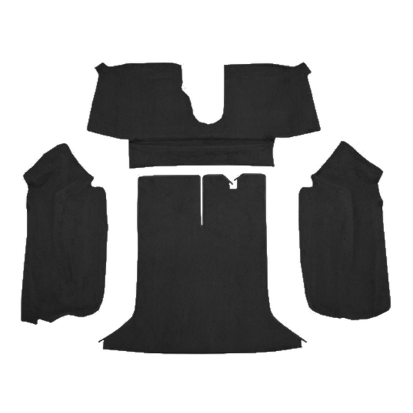 1994-1996 Chevrolet Corvette Coupe Rear Cutpile Mass Carpet Flooring 801 Black - ACC 801 Black