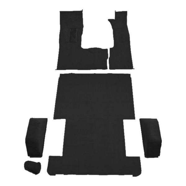 1995-1997 Dodge B1500 Van Complete Short Cutpile Carpet Flooring 801 Black - ACC 801 Black