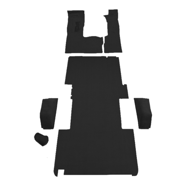 1995-1997 Dodge B3500 Ext Van Complete Cutpile Carpet Flooring 801 Black - ACC 801 Black