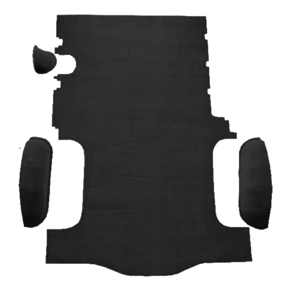 1996-2002 GMC Savana 3500 Van Short Fits 135 Wheel Base Cargo Area Cutpile Carpet Flooring 801 Black - ACC 801 Black
