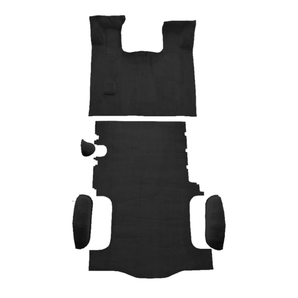 1996-2002 GMC Savana 3500 Van Short Fits 135 Wheel Base Complete Cutpile Carpet Flooring 801 Black - ACC 801 Black