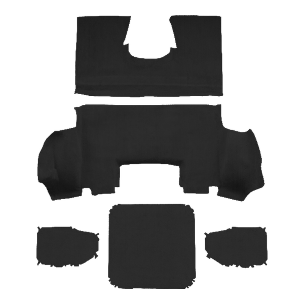 1997-2004 Chevrolet Corvette Coupe Rear Truvette Mass Carpet Flooring T376 Black - ACC T376 Black