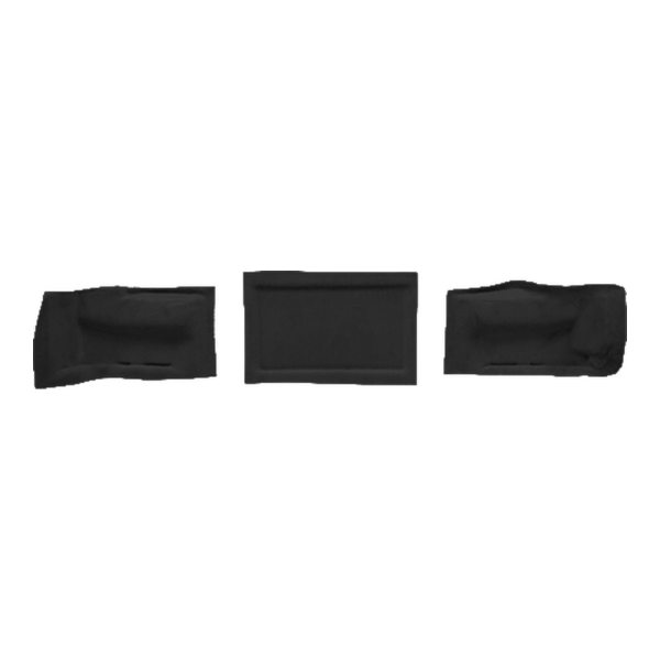 1997-2004 Chevrolet Corvette Coupe Tail Light Panel Covers 3pc Truvette Carpet Flooring T376 Black - ACC T376 Black
