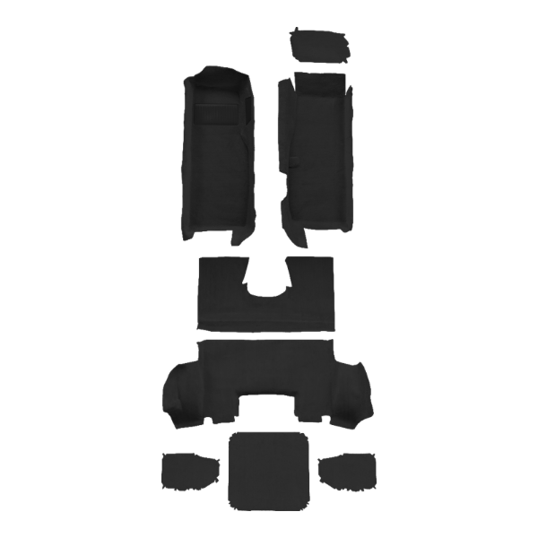 1997-2004 Chevrolet Corvette Coupe with Pad Cutpile Carpet Flooring 801 Black - ACC 801 Black