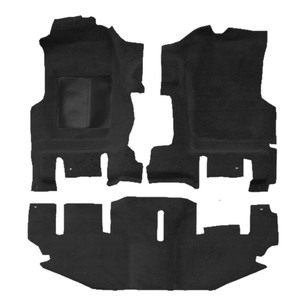 1997-2006 Jeep Wrangler Short Console Pass Area Cutpile Carpet Flooring 801 Black - ACC 801 Black