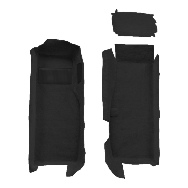 2001-2004 Chevrolet Corvette Z06 Coupe/Convertible Front Set with Pad Cutpile Carpet Flooring 801 Black - ACC 801 Black