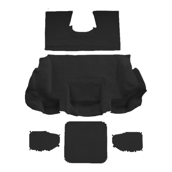2001-2004 Chevrolet Corvette Z06 Rear Cutpile Mass Carpet Flooring 801 Black - ACC 801 Black