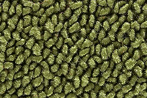 ACC Loop 14 Moss Green material color sample; vehicle carpet layout is not pictured