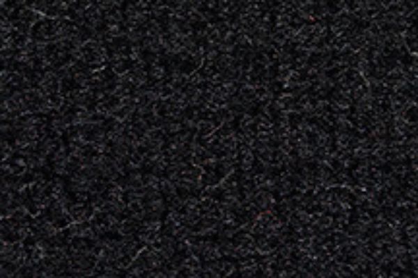 ACC Cutpile 801 Black material color sample; vehicle carpet layout is not pictured