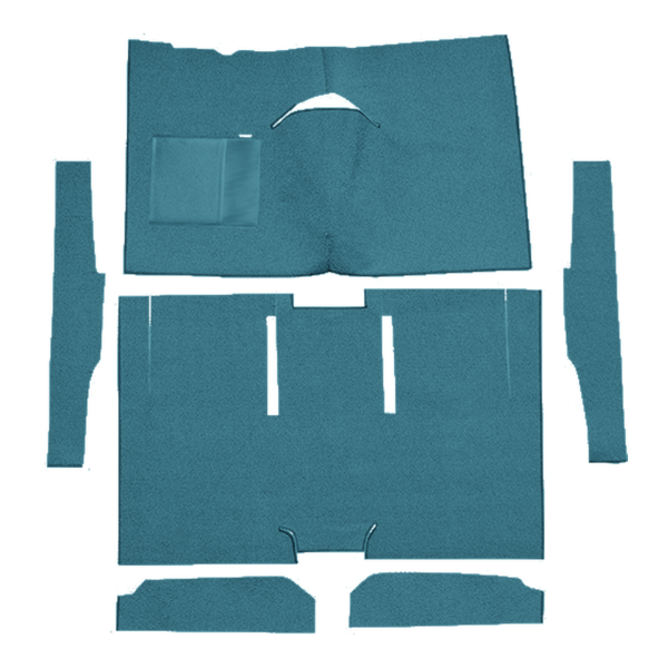 Picture of 1960-1965 Mercury Comet 2DR Sedan Auto Bucket Seat Carpet Kit, Cut & Sewn Loop - 6 Piece