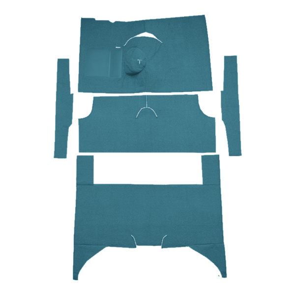 Picture of 1960-1965 Ford Falcon 4DR Wagon 4spd Bench Seat 6 Cylinder Carpet Kit, Loop - 5 Piece