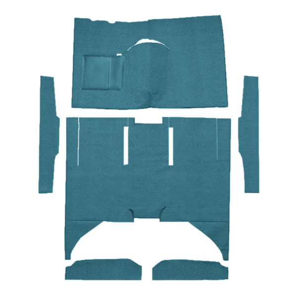 Picture of 1960-1965 Ford Falcon 4DR Sedan Auto Bucket Seat Carpet Kit, Cut & Sewn Loop - 6 Piece
