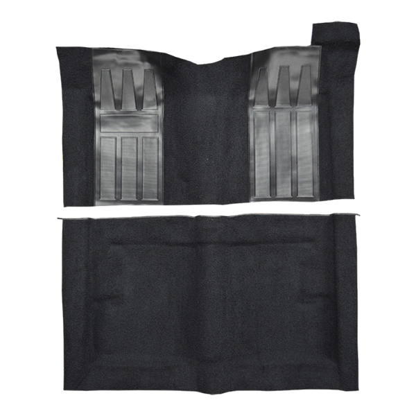 Picture of 1969-1970 Ford Ranchero GT Auto with 2 Black Inserts Carpet Kit, Molded Loop - 2 Piece